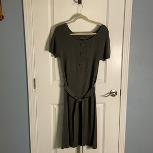 BCBG Paris grey body con sweater dress sz L LIKENEW PRICEFIRM
